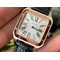 Santos-27-5mm-SS-RG-XF-1-1-Best-Edition-Silver-Dial-on-Black-Croco-Strap-Ronda-Quartz Replica