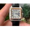 Santos-27-5mm-SS-RG-XF-1-1-Best-Edition-Silver-Dial-on-Black-Croco-Strap-Ronda-Quartz Replica