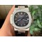 Nautilus-5711-1A-PPF-1-1-Best-Edition-Gray-Textured-Dial-on-Black-Leather-Strap-324CS-V4 Replica