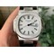 Nautilus-5711-1A-PPF-1-1-Best-Edition-White-Textured-Dial-on-Black-Leather-Strap-324CS-V4 Replica