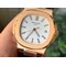 Nautilus-5711-1R-PPF-1-1-Best-Edition-White-Textured-Dial-on-Brown-Leather-Strap-324CS Replica
