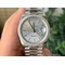 Rolex-DayDate-36mm-Dia-Pres-SS-SS-Silv-Wht-Stk-1-1-Best-Edition-Version Replica