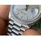 Rolex-DayDate-36mm-Dia-Pres-SS-SS-Silv-Wht-Stk-1-1-Best-Edition-Version Replica