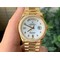 Rolex-DayDate-36mm-Flt-Pres-904L-YG-YG-Wht-M-Dia-1-1-Best-Edition-Version Replica