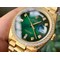 Rolex-DayDate-36mm-Flt-Pres-904L-YG-YG-G-Grn-Dia-1-1-Best-Edition-Version Replica