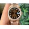 Rolex-DayDate-36mm-Flt-Pres-904L-YG-YG-G-Brown-Dia-1-1-Best-Edition-Version Replica