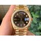 Rolex-DayDate-36mm-Flt-Pres-904L-YG-YG-Brown-Dia-1-1-Best-Edition-Version Replica