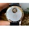 Piaget-Gouverneur-Tourbillon-SS-OXF-Best-Edition-White-Dial-Diamonds-Bezel-on-Brown-Leather-Strap Replica