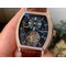 Malte-Tourbillon-SS-Skeleton-Black-Dial-Diamond-on-Brown-Leather-Strap-1-1-Best-Edition-Version Replica