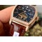 Malte-Tourbillon-SS-Skeleton-Black-Dial-Diamond-on-Brown-Leather-Strap-1-1-Best-Edition-Version Replica