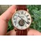 Rotonde-Flying-Tourbillon-RG-BLF-Best-Edition-White-Dial-Bezel-on-Brown-Leather-Strap-V2 Replica