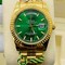 Rolex-DayDate-YG-YG-Green-Dial-High-Version Replica