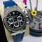 Audemars-Piguet-Black-Dial-Chrono-High-Version-Blue-Rubber-Strap Replica