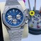 Audemars-Piguet-Blue-White-Dial-Chrono-High-Version Replica