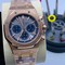 Audemars-Piguet-Royal-Oak-Chrono-Gold-Blue-High-Version Replica