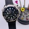 Omega-Seamaster-Black-Dial-on-Black-Rubber-Strap-Chrono-High-Version Replica