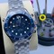 Omega-Seamaster-Blue-Dial-on-SS-Strap-Chrono-High-Version Replica