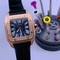 Cartier-De-Santos-Classic-Diamond-Black-Dial-High-Version Replica