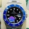 Rolex-Black-Dial-Blue-Bezel-High-Version Replica
