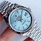 Rolex-DayDate-40mm-904L-Flt-SS-SS-S-Blu-Tif-Strp-Stk-GMF Replica