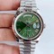 Rolex-DayDate-40mm-904L-Flt-SS-SS-S-Gree-Strp-Stk-GMF Replica