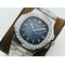 Nautilus-Jumbo-5711-PF-1-1-Best-Edition-Blue-Textured-Dial-Diamonds-Bezel-on-SS-Bracelet-A324 Replica
