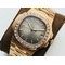 Nautilus-Jumbo-5711-PF-1-1-Best-Edition-Grey-Textured-Dial-Diamonds-Bezel-on-SS-Bracelet-A324-Copy- Replica