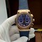 Hublor-BlueGold-Chrono-Hight-Version-on-Black-Leather-Strap Replica