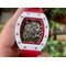 Richard-Mille-055-RM055-White-Ceramic-on-Red-Rubber-Strap Replica