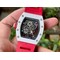 Richard-Mille-055-RM055-White-Ceramic-on-Red-Rubber-Strap Replica
