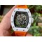 Richard-Mille-055-RM055-White-Ceramic-on-Red-Rubber-Strap Replica