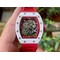 Richard-Mille-055-RM055-White-Ceramic-on-Red-Rubber-Strap Replica