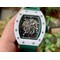 Richard-Mille-055-White-Ceramic-on-Green-Rubber-Strap Replica