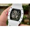 Richard-Mille-055-RM055-White-Ceramic-on-Red-Rubber-Strap Replica