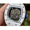Richard-Mille-055-RM055-White-Ceramic-on-Red-Rubber-Strap Replica