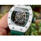 Richard-Mille-055-White-Ceramic-on-Green-Rubber-Strap Replica