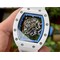 Richard-Mille-055-RM055-White-Ceramic-on-Red-Rubber-Strap Replica