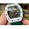 Richard-Mille-055-White-Ceramic-on-Green-Rubber-Strap Replica