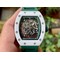 Richard-Mille-055-White-Ceramic-on-Green-Rubber-Strap Replica