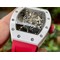 Richard-Mille-055-RM055-White-Ceramic-on-Red-Rubber-Strap Replica