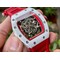 Richard-Mille-055-RM055-White-Ceramic-on-Red-Rubber-Strap Replica