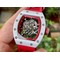 Richard-Mille-055-RM055-White-Ceramic-on-Red-Rubber-Strap Replica