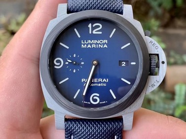 PAM 1663 CARBOTECH VSF 1:1 BEST EDITION BLUE DIAL ON BLUE KEVLAR COMPOSITE STRAP P.9010 CLONE