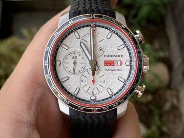 MILLE MIGLIA 168571 SS V7F 1:1 BEST EDITION WHITE DIAL ON BLACK RUBBER STRAP 7750