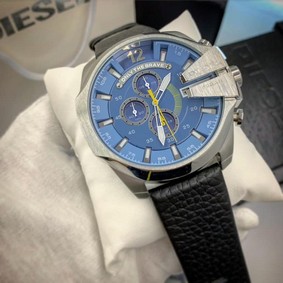 Diesel Black Strap Chrono Cheif Blue Dial
