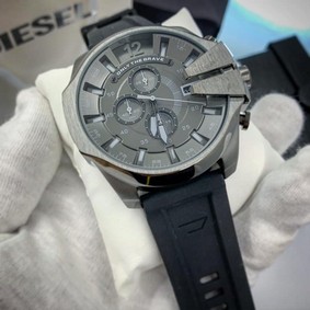 Diesel Black Strap Chrono Cheif Grey Dial