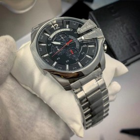 Diesel SS Strap Black Dial Full Silver