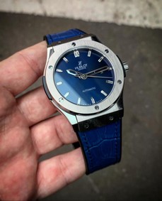 Hublot Big Bang Leather Strap Full Blue