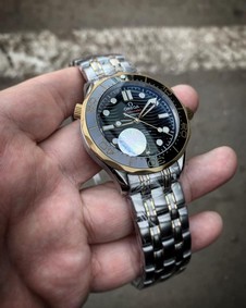 Omega Seamaster Black Dial Gold