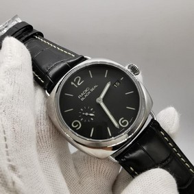 PAM388 O VSF 1:1 Best Edition Black Dial on Black Leather Strap P.9000 Super Clone V2